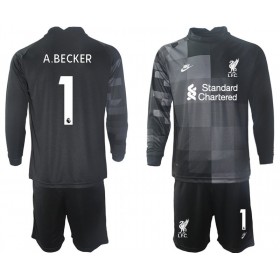 Koszulka Liverpool A.BECKER 1 Bramkarska Dziecięcy Trzeci Stroje Piłkarskie 2021/22 Długi Rękaw